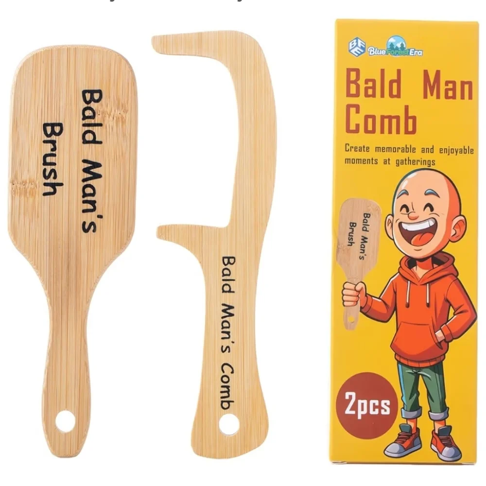 Bald Man's Brush and Comb Set